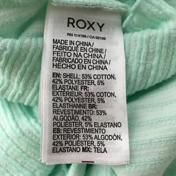 NWOT Roxy Rib Knit Tank Tops L Cropped Green Purple Bundle Lot - Picture 10 of 10